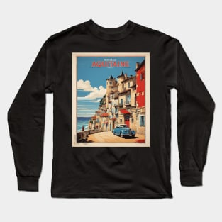 Nouvelle Aquitaine France Vintage Poster Tourism Long Sleeve T-Shirt